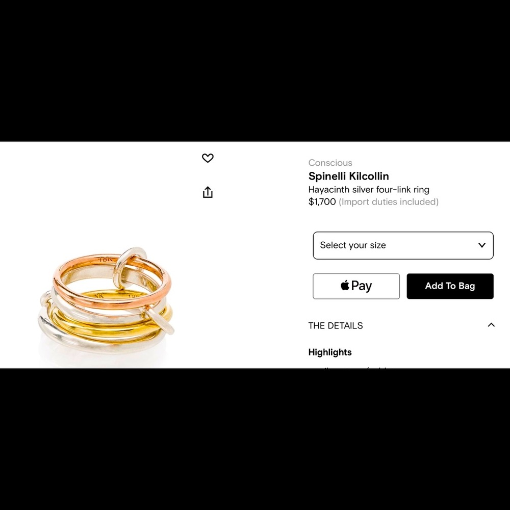 Spinelli Killcolin Hyacinth Ring.